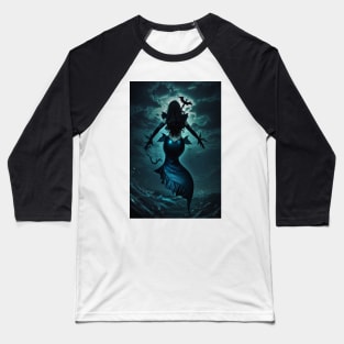 Vampire Mermaid Queen Baseball T-Shirt